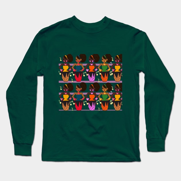 Afro beats Long Sleeve T-Shirt by SoukainaDreams